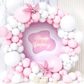 Teselife Pink White Balloons 119pcs Pastel Macaron Baby Gender Reveal Bridal New