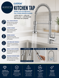 Cobbe Kitchen Spring Tap Kitchen Pull Down Sprayer Shower 2 Spray Modes