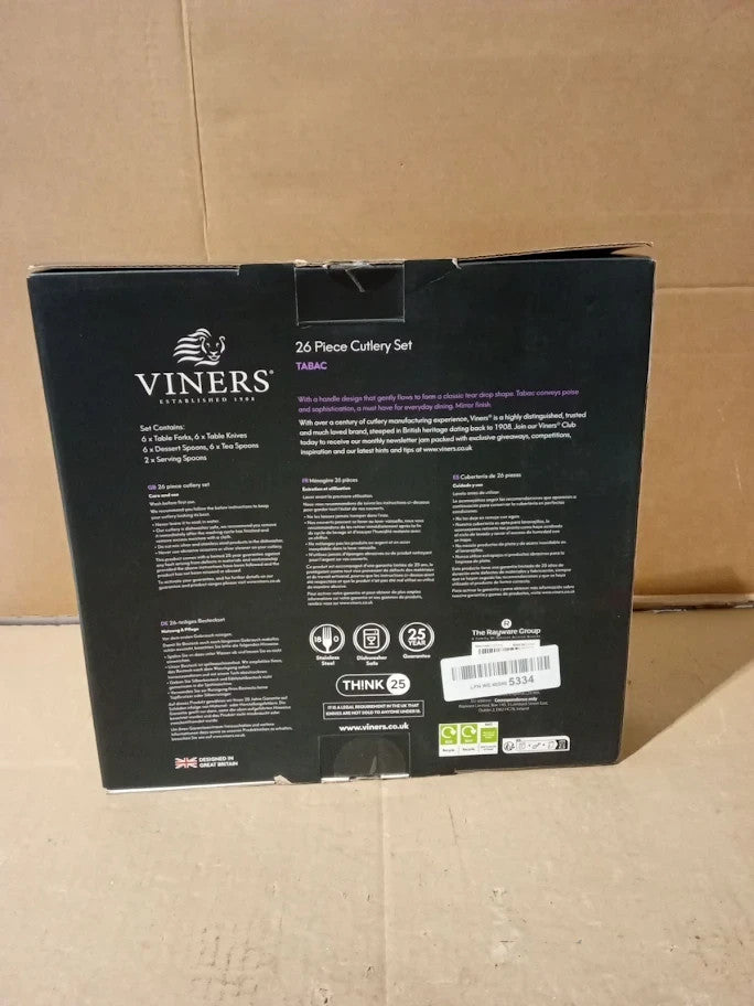 Viners Tabac 18/0 Stainless Steel Cutlery Set Dining Stain Giftbox New