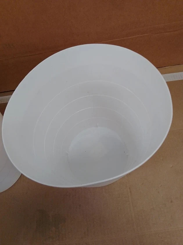 Zuvo Plastic Paper Bin 5L Shatter Proof Waste Basket Office Desk Bedroom White