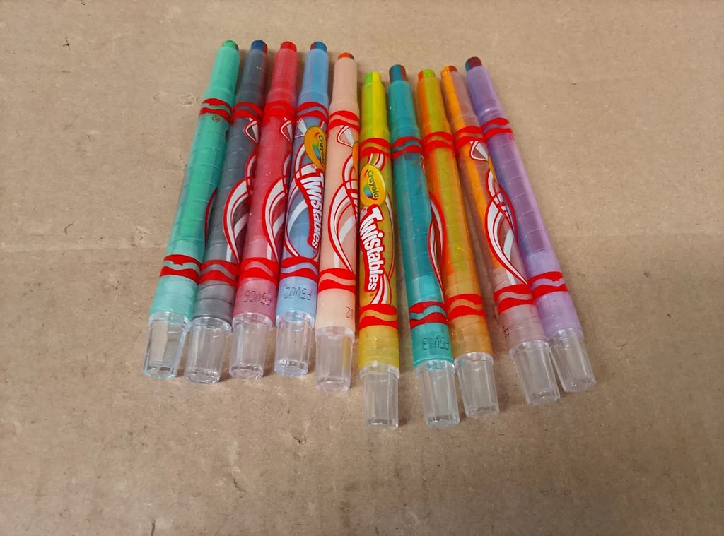Crayola Swirl Mini Twistable Crayons Assorted Colours Pack 10 Magical 3+ New