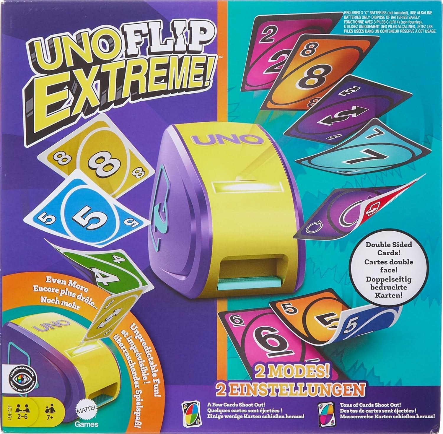UNO Flip Extreme Card Game Kids Adults Family Party Design JCH61 Quality New