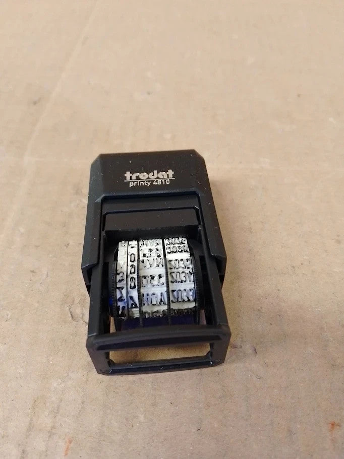 Trodat Printy 4810 Self Inking Date Stamp Adjustable Office Rubber Stamp Black