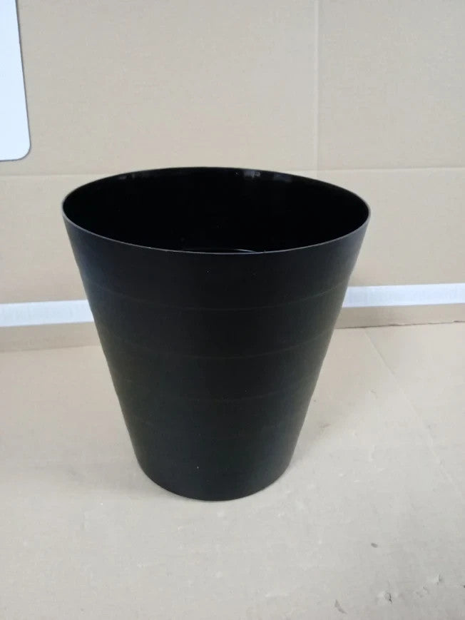 Black Tapered Plastic Plant Pot Planter Indoor Outdoor Flower Pot Garden New