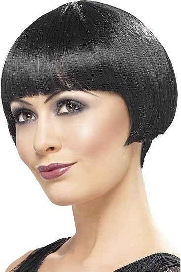 Smiffys 20s Flapper Bob Wig Black One Size New
