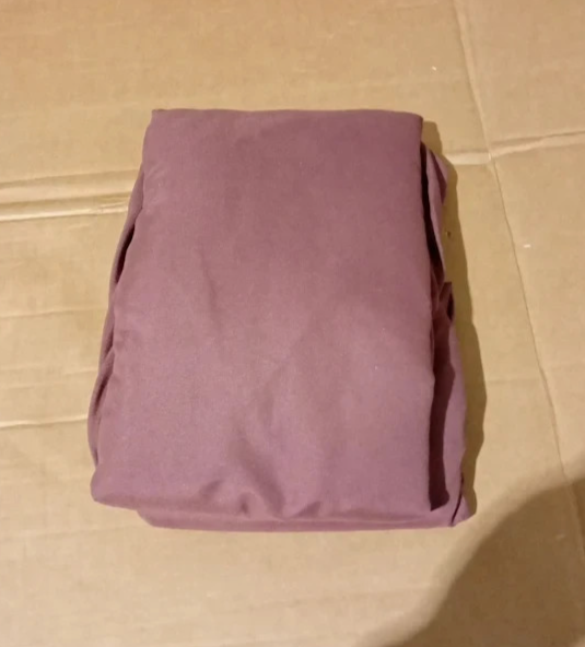 Small Double Bed Valance Purple Frilled Platform Base Skirt 4ft Microfiber New