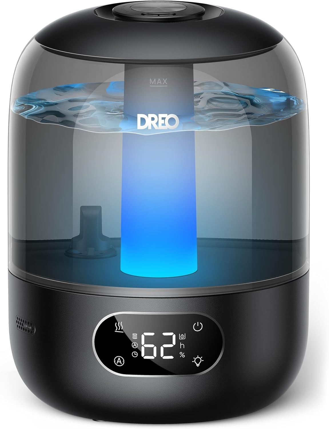Dreo Humidifier Sensor 26dB Quiet Cool Mist Ultrasonic 7.68x7.68x10.24in New