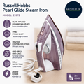Russell Hobbs Glide Steam Iron Pearl Infused Ceramic Soleplate Smooth 315ml Tank