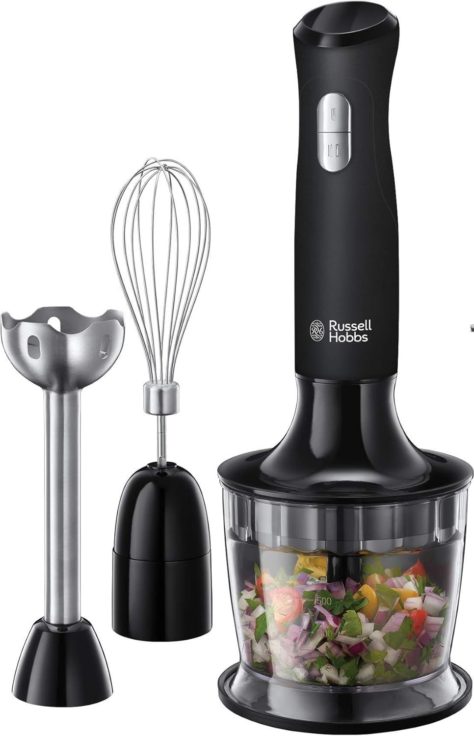 Russell Hobbs Desire 3in1 Electric Hand Blender Fruit And Veg Mini Chopper
