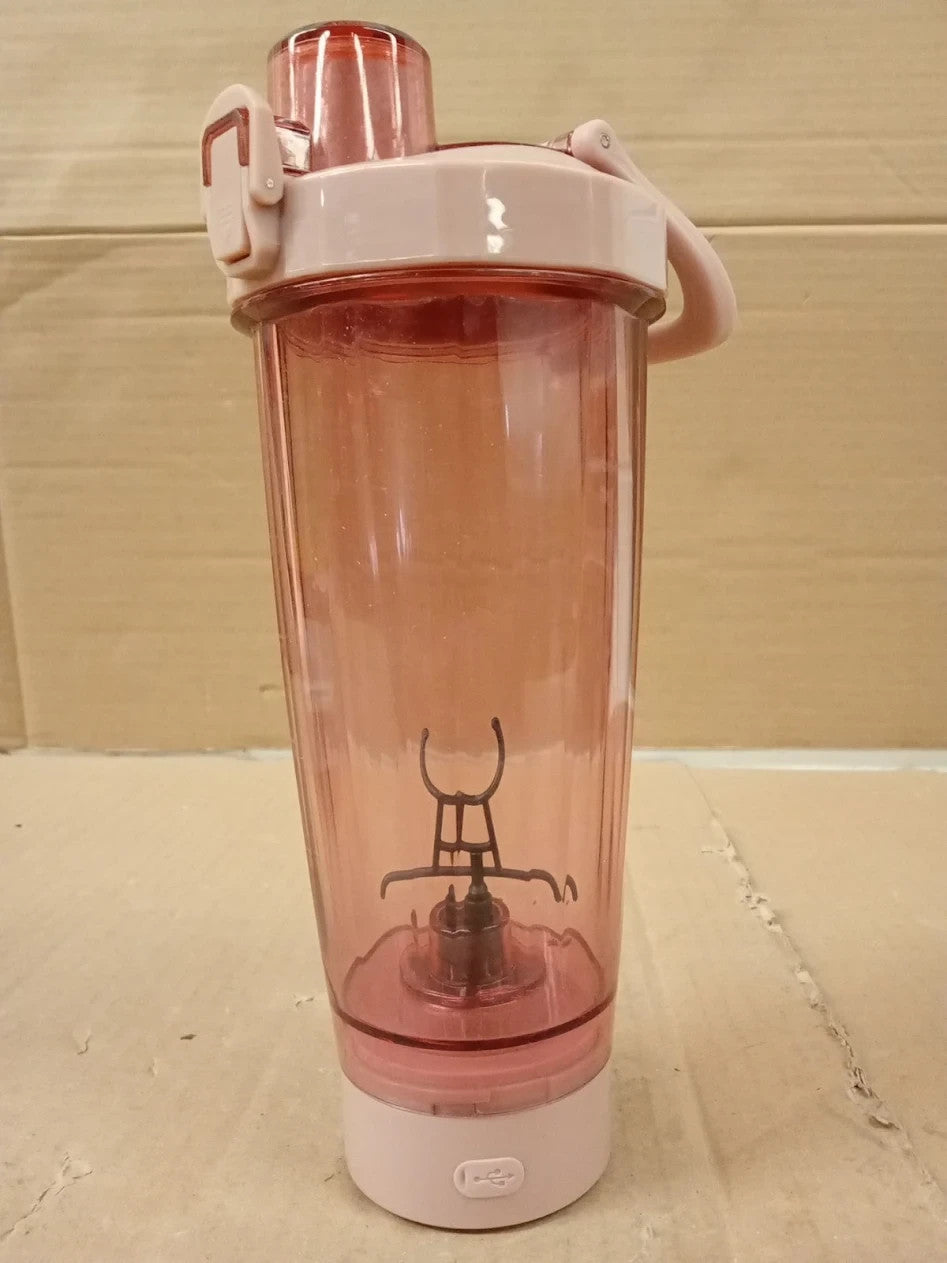 Woobroo Protein Shaker Bottle USB C Rechargeable Premium Electric 550ml Pink
