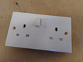 BG Electrical Double Switched Power Plug Wall Socket 32mm Surface 900 Series