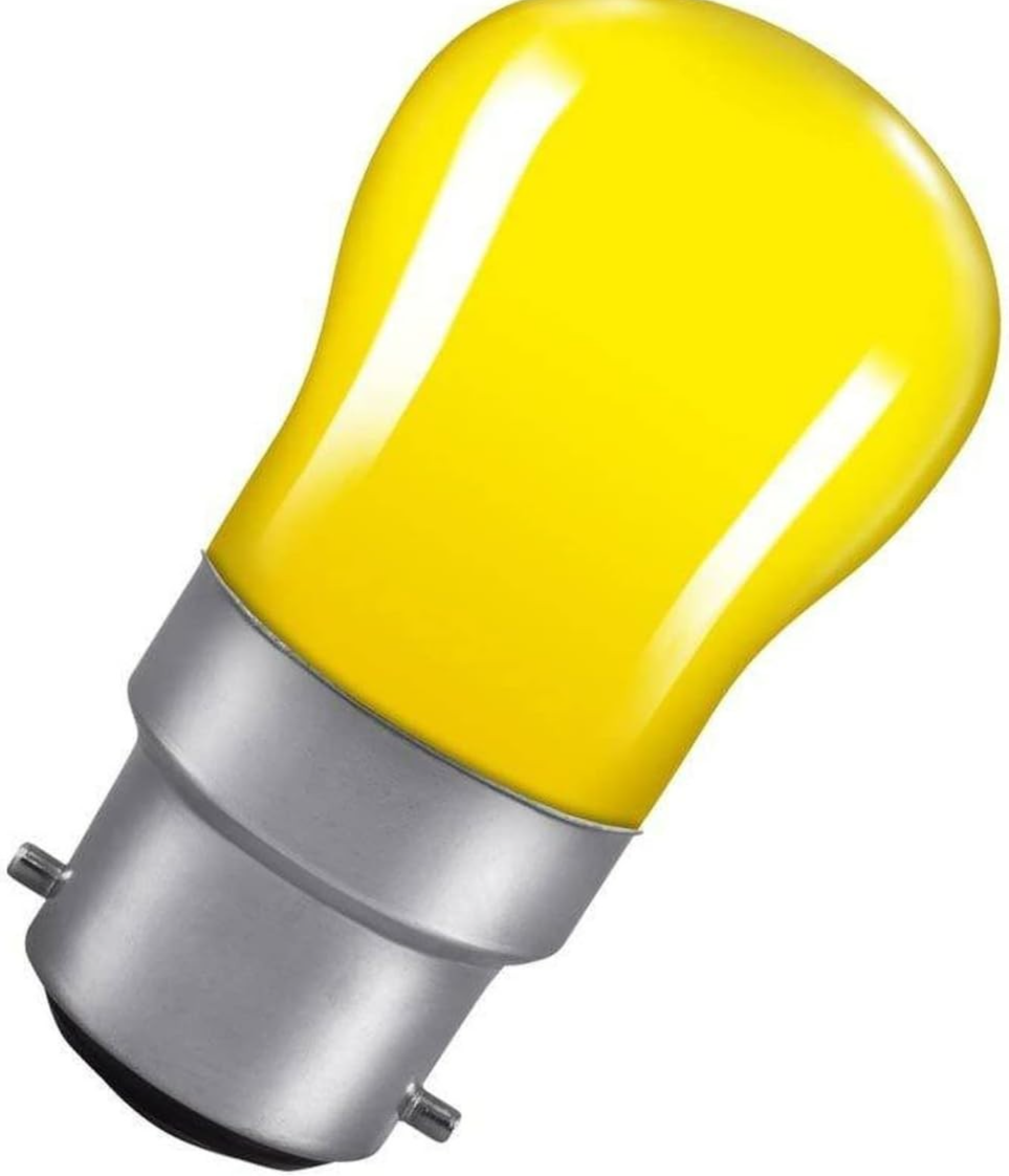 Crompton Pygmy 240V 15W B22d Yellow B22 15W Dimmable Incandescent New