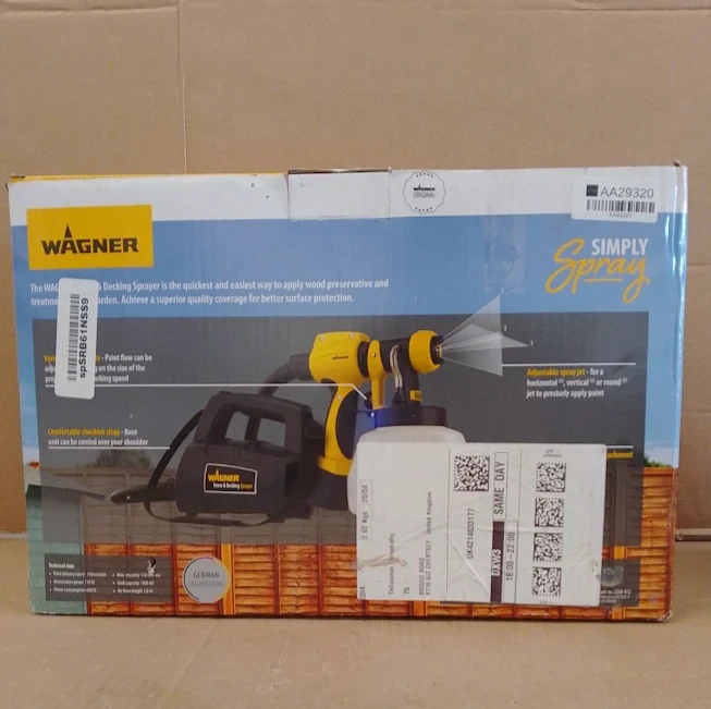 WAGNER 460W Fence Decking Paint Sprayer 1400ml Fences Sheds Garden Furniture New