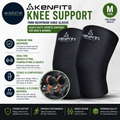 Kenfit Knee Support 7mm Neoprene Sleeve Young Adults Weightlifting Medium