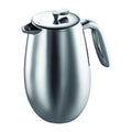 Bodum Double Wall French Press Columbia 1L 8 Cup Shiny Coffee Maker New