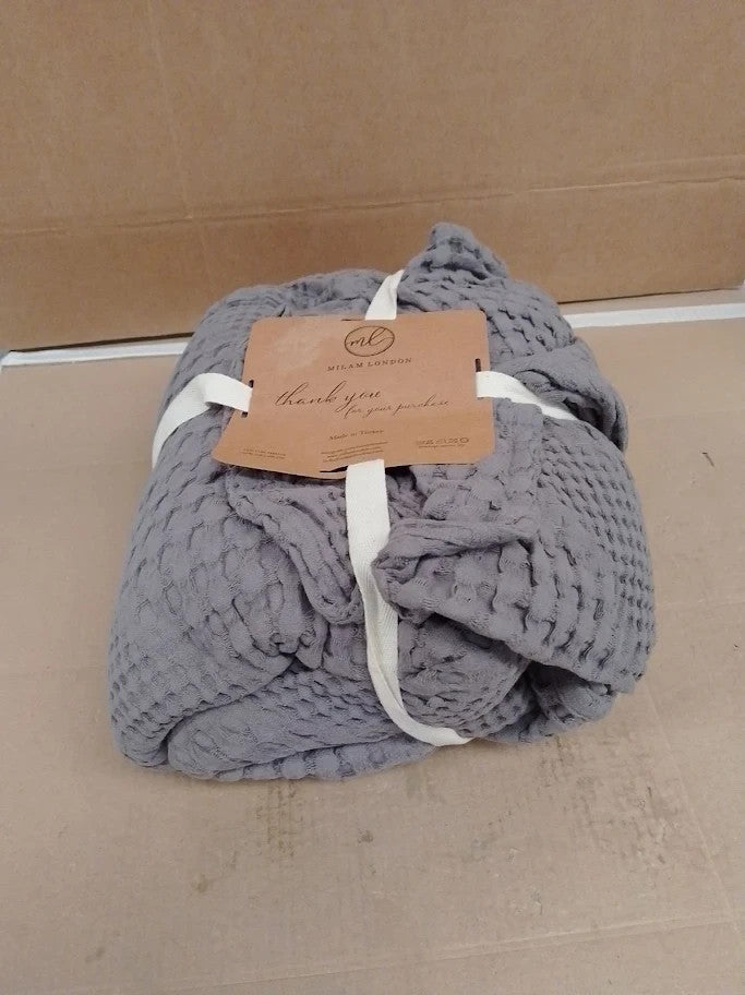 Milam London Super King Throw Blanket 100% Cotton Soft Extra Large Throws New