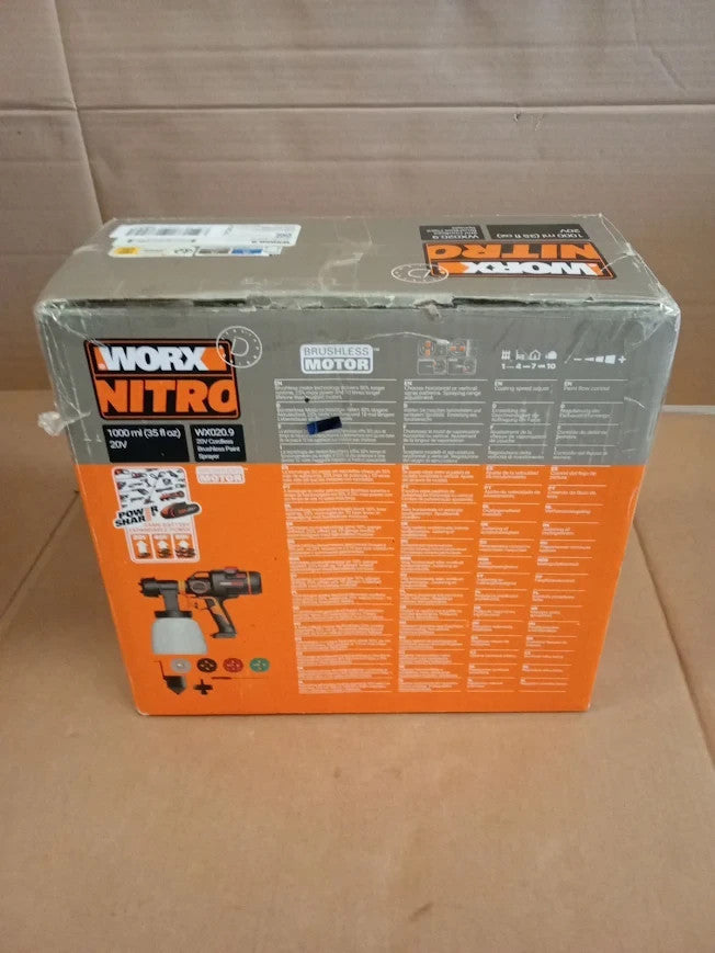 Worx WX020.9 18V 20V MAX Cordless HVLP Paint Sprayer Tool Only Black