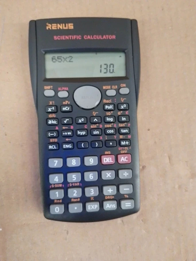 RENUS 2Line Engineering Scientific Calculator Function For Student Teacher New