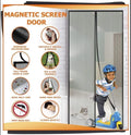 Rainberg Magnetic Fly Screen Door 90x210cm Heavy Duty Insect Mesh Curtain Black