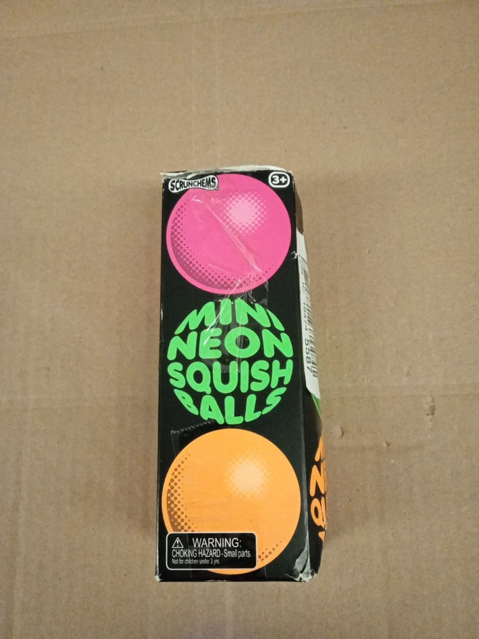 Tobar Neon Diddy Squish Ball Tactile Fidget Toys 3 Pieces 5.4x5.4x5.4cm