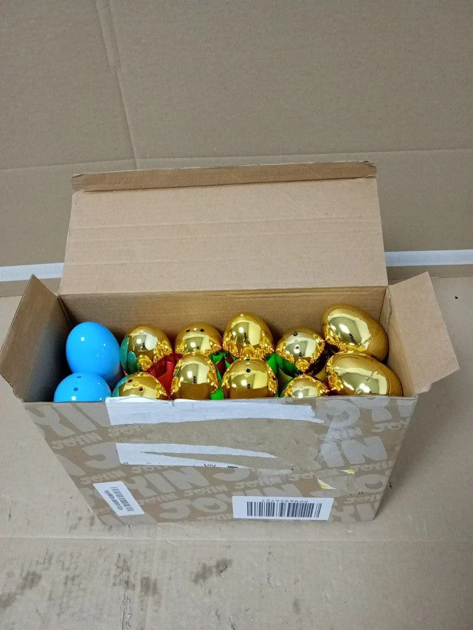 Joyin Plastic Easter Hunt Party Eggs Empty 2.3in Colorful Golden Bulk New