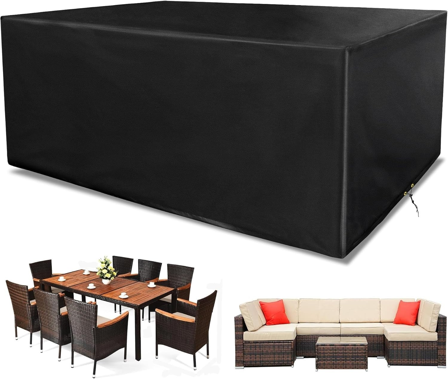 Funshot Garden Furniture Covers Waterproof 270x180x90cm Outdoor Table Set New