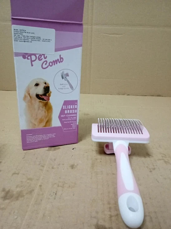 Vinabo Cat Dog Comb Brush Grooming Self Cleaning Slicker Pet Grooming Tool New