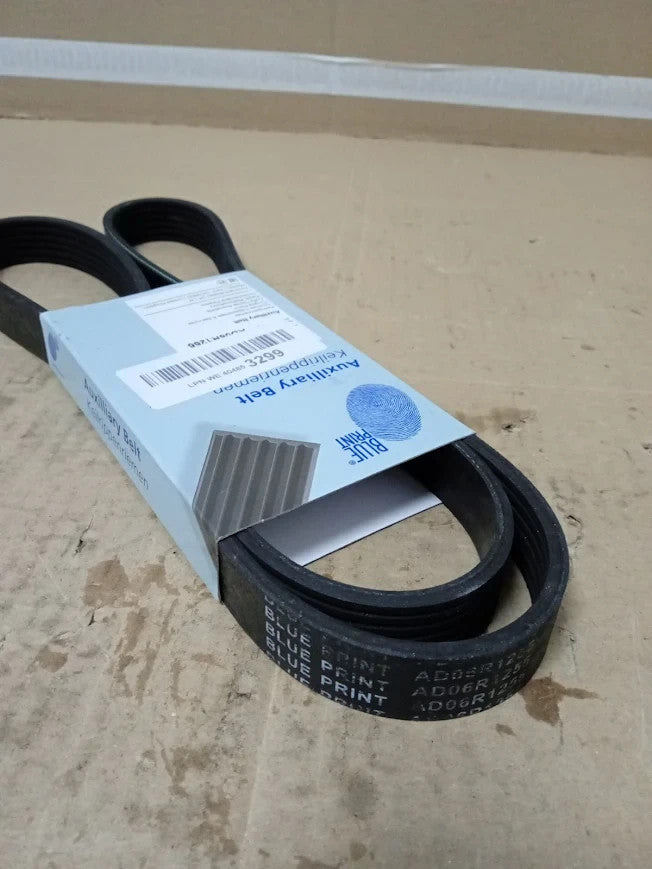 Blue Print AD06R1255 Auxiliary Belt Ethylene Propylene Diene Monomer Black New