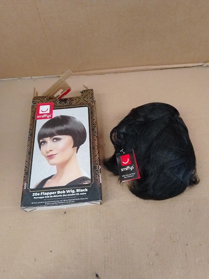 Smiffys 20s Flapper Bob Wig Black One Size New