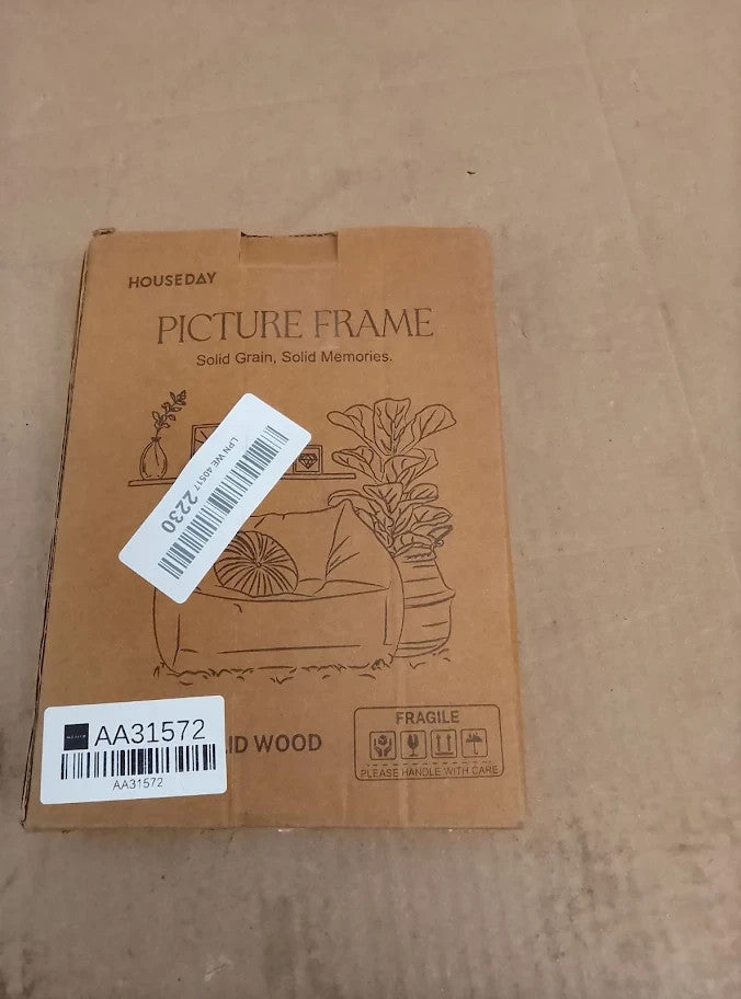 House Day 6x4 Photo Frames 100% Solid Wood Picture With 3x5 Mount Wooden New