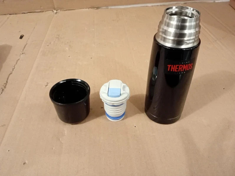 Thermos Light Flask Midnight Blue 350ml Premium Leak Proof 14h Hot 24h Cold