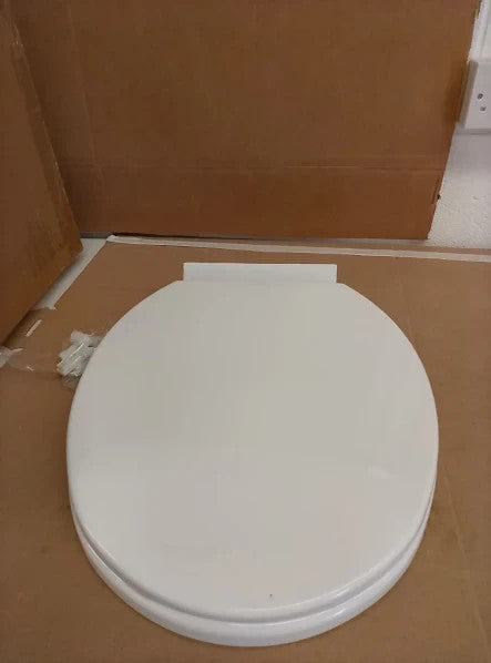 Argos Home Anti Bac Toilet Seat White Plastic Hinge 45.1x36x6.4cm New