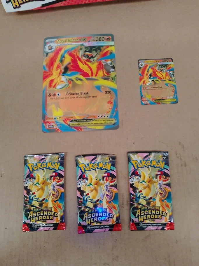Pokemon TCG Mega Evolution Ascended Heroes Mega Emboar Ex Box Trading Card Game