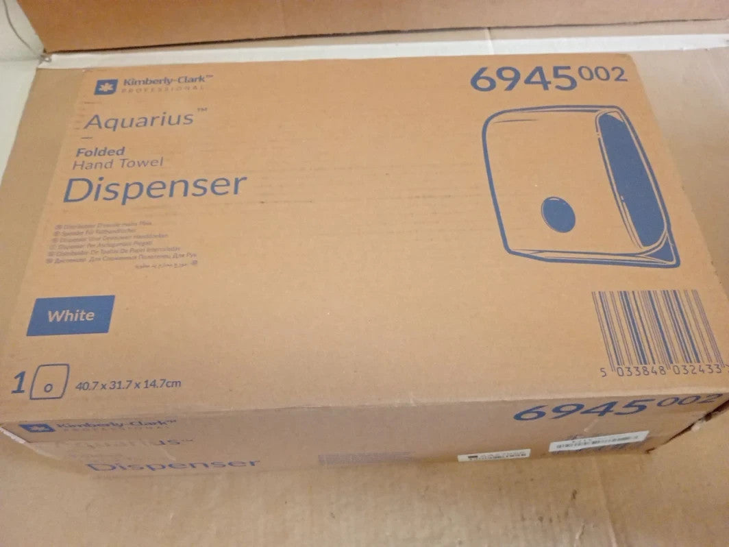 Aquarius 6945 Folded Hand Towel Dispenser White Wall Mounted Paper Durable New