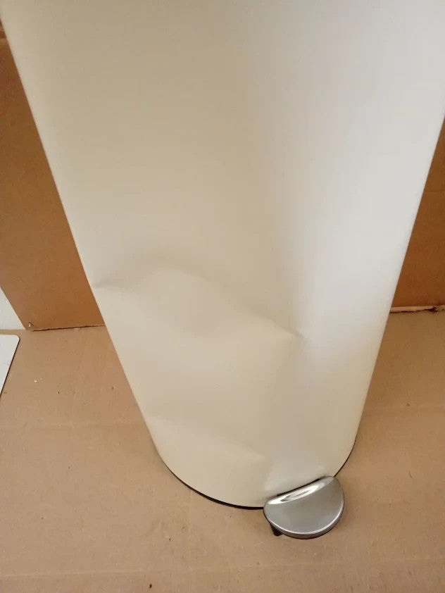 Habitat 30Litre Round Kitchen Pedal Bin Made From Carbon Steel Matt Cream