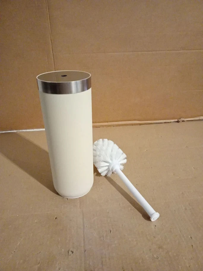Habitat Toilet Brush 38.5x9.5x9.5cm Cream And Silver New