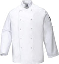Portwest Suffolk Chefs Jacket Small White C833WHRS