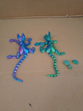 Zhongko 2pcs 3D Printed Cat Figurines Articulated Desk Movable Joints