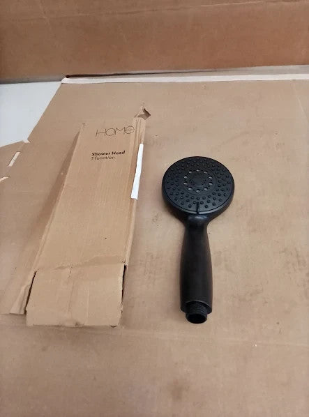 Argos Home 3 Function Shower Head Black Hose Material Powder Coated Steel New