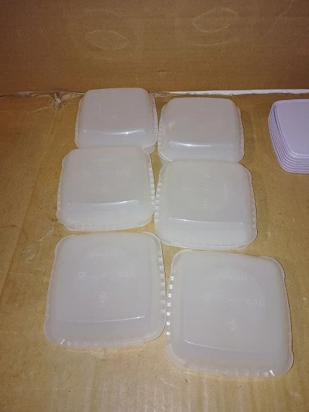 Smartstore Small Food Storage Containers 0.3L Set 6 Suitable Fridge 12x12x4.5cm