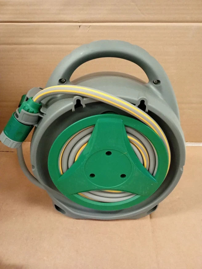 14M Garden Hose Reel Set Portable Retractable Hose 8 Spray Modes Durable New