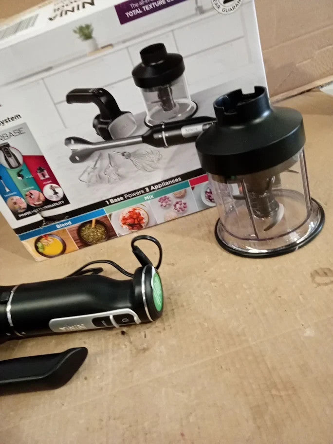 Ninja Foodi 3In1 Hand Blender Mixer Chopper Food Processor With Attachments New