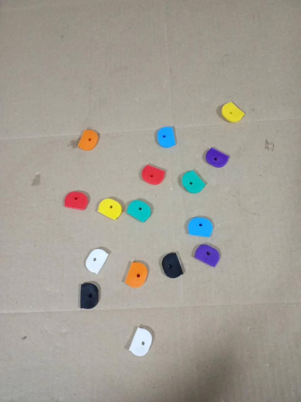 LGT Key Caps Covers Colour Code Silicone 16 Pieces Rubber Keyring Identifier New