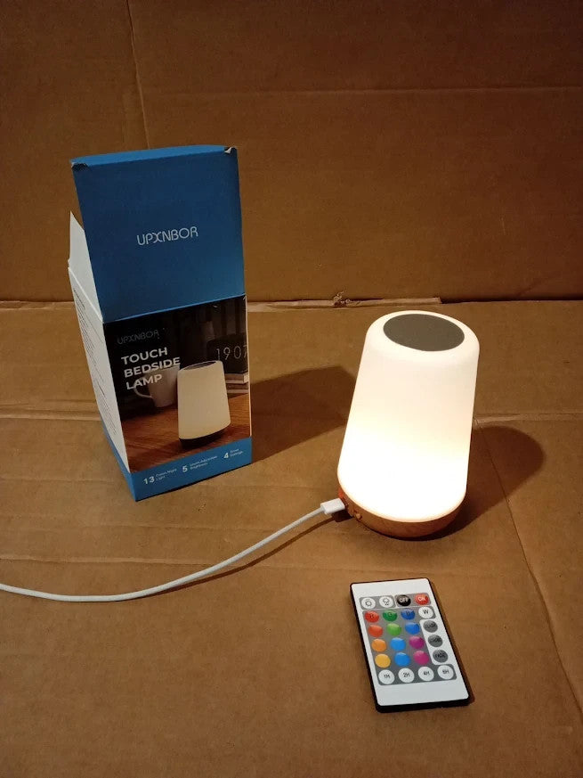 UPXNBOR LED Night Light Touch Lamp Remote RGB Colours USB Rechargeable New