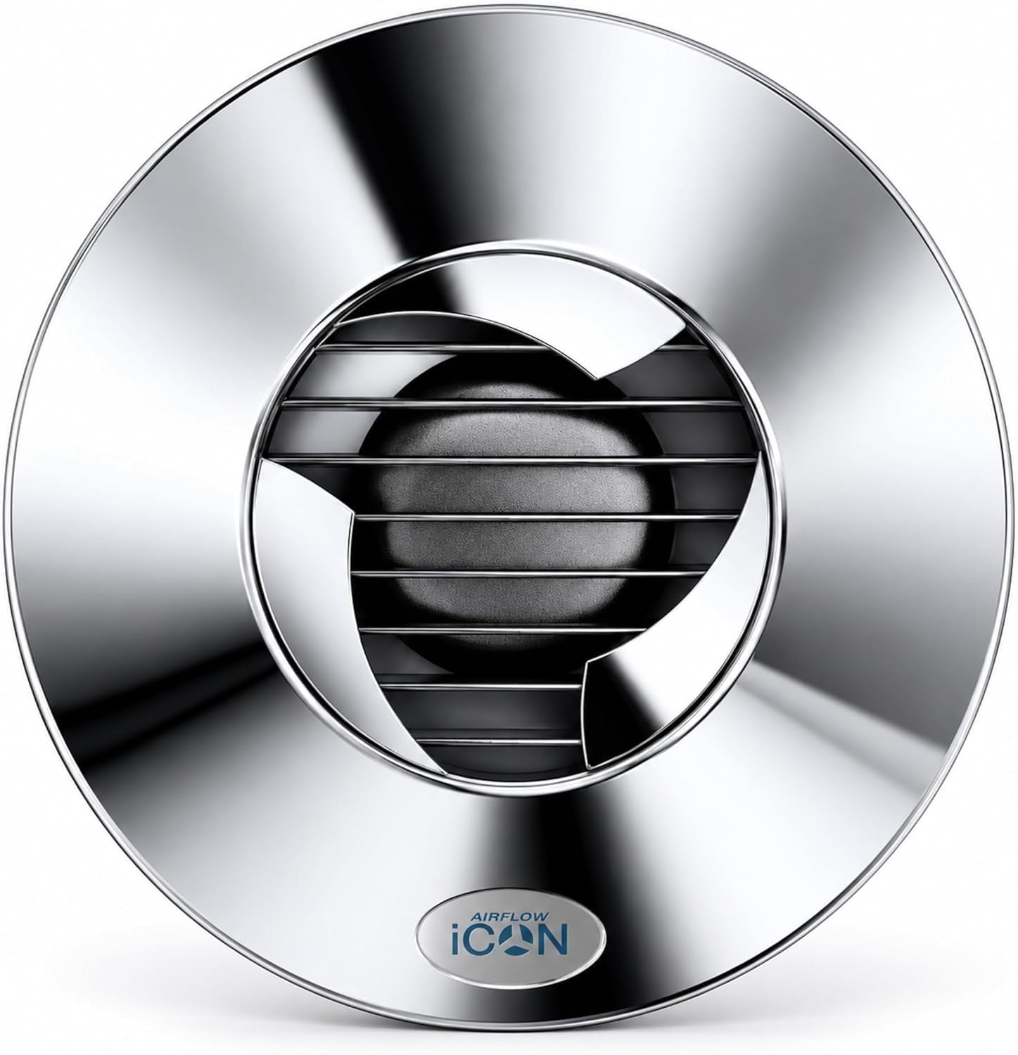 Airflow iCON 15 Fan Cover Elegant Chrome Premium Designer Finish Modern Bath New