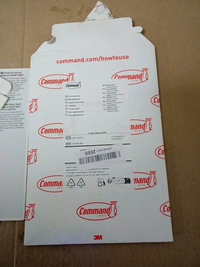 Command Medium Picture Hanging Strips Value Pack Pairs Adhesive White Pictures