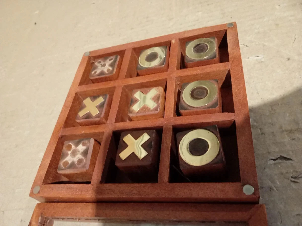 Nauticalia Naval Style Noughts And Crosses Game 12cm Wooden Toy