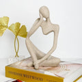 1pc Elegant Resin Thinker Statue Figurine Home Office Decor Abstract New
