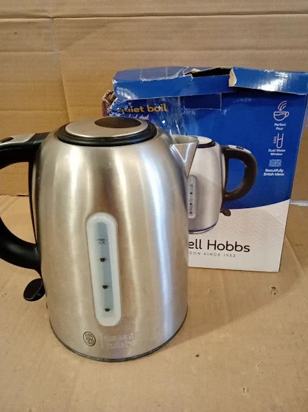 Russell Hobbs Stainless Steel Electric 1.7L Cordless Kettle Quiet Fast Boil 3KW