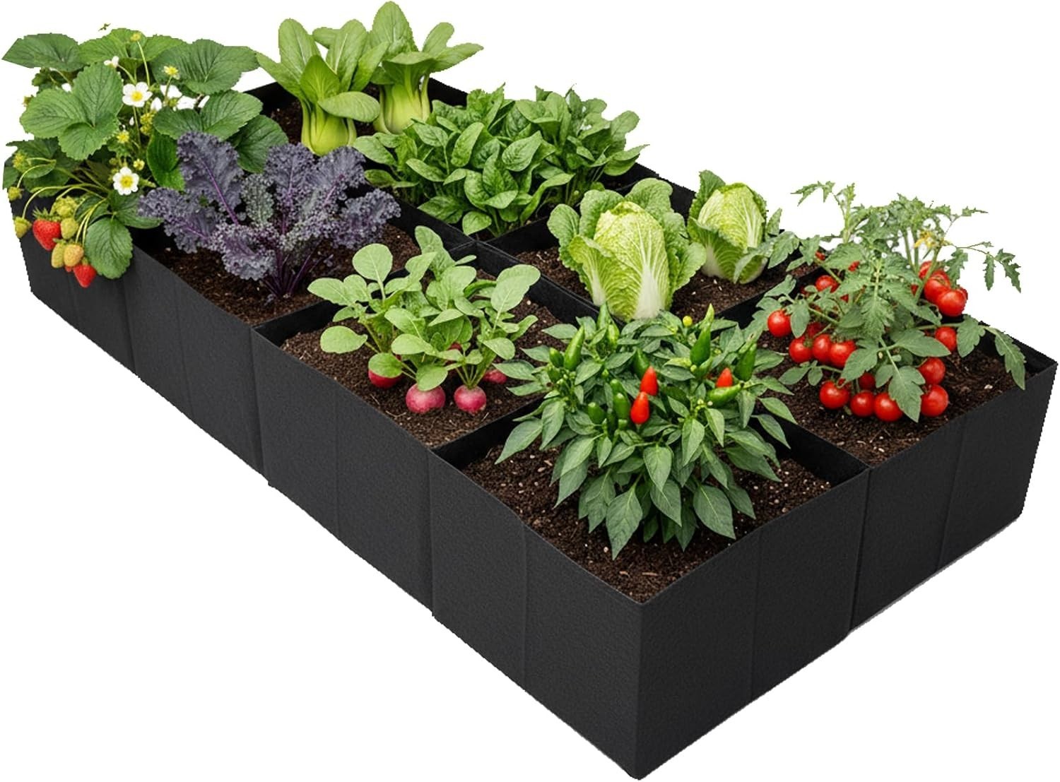 Large Fabric Plant Grow Bags 180x90x30cm Nonwoven Breathable Planting Garden New